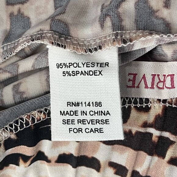 Willow Drive X-Large Wide Leg Pants Elastic Waist Stretch Safa Cheetah Multi New - Picture 6 of 8